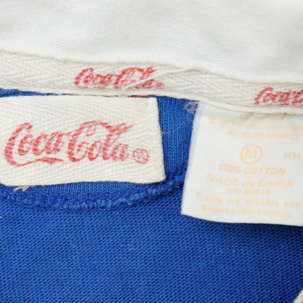 Vintage Coca Cola Rugby Kids youth Polo Long Sleeve Size M 80s - Picture 2 of 6